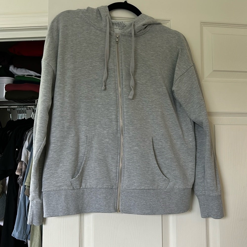 Gray Zip Up Hoodie